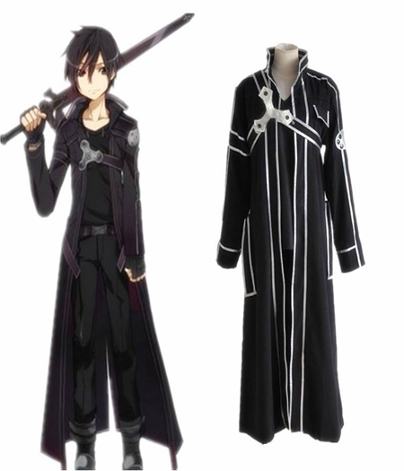 Sword Art Online :Kirito Mâle Anime Jeu Cosplay Costume 