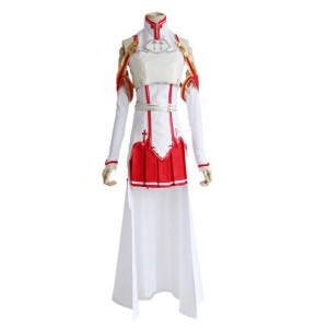 Sword Art Online:Yuuki Asuna Costume De Combat Cosplay Anime Jeu Femmes Uniformes Robe 