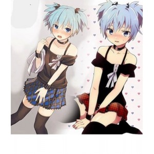 Assassination Classroom : Rouge Bleu Jupe Shiota Nagisa Costume Cosplay