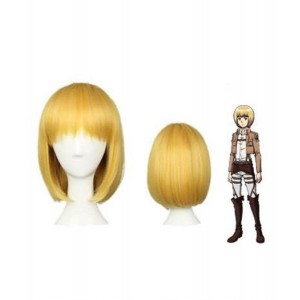 Attack on Titan : Armin Arlart Jaune Wig Cosplay Vente Pas Cher