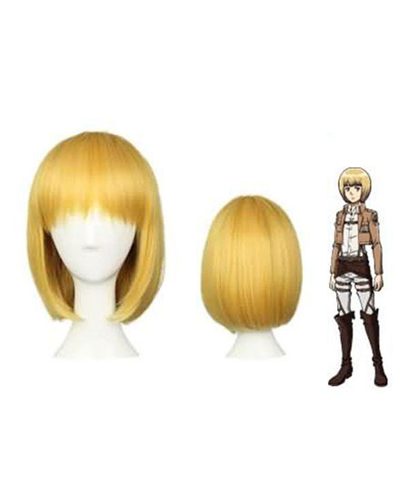 Attack on Titan : Armin Arlart Jaune Wig Cosplay Vente Pas Cher