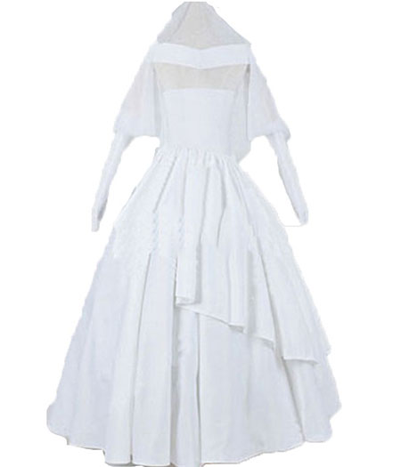 Attack On Titan : Blanc Mariage Mikasa Costume Cosplay Achat