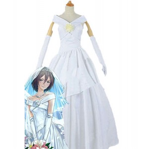 Attack On Titan : Blanc Mariage Mikasa Costume Cosplay Achat