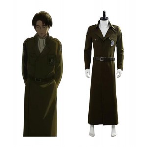 Attack on Titan : Long Noir Manteau Bataillon D'exploration Costume Cosplay Achat Pas Cher