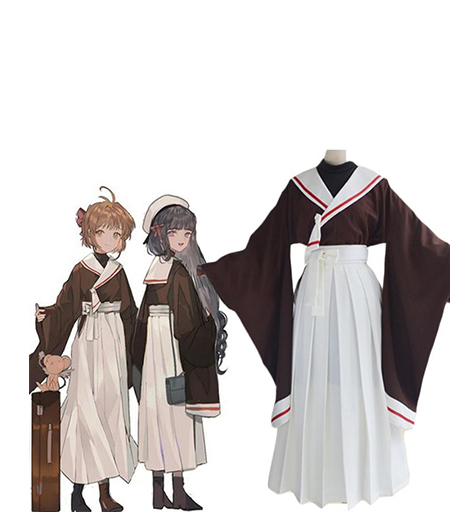 Cardcaptor Sakura : Sakura Kimono Brown Long Costumes Cosplay Acheter