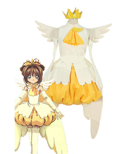 Cardcaptor Sakura : Full Set Jaune Robe Sakura Kinomoto Costume Cosplay Acheter