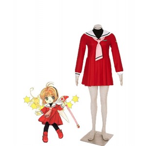 Cardcaptor Sakura : Sakura Kinomoto Rouge Marin Costume Cosplay Vente Chaude