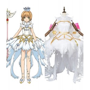 Cardcaptor Sakura : Blanc Clear Card Sakura Kinomoto Costume Cosplay Achat