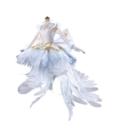 Cardcaptor Sakura : Ange De Glace Blanc Robe Sakura Kinomoto Costumes Cosplay