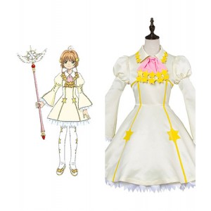 Cardcaptor Sakura : France Jaune Clair Kinomoto Sakura Costume Cosplay