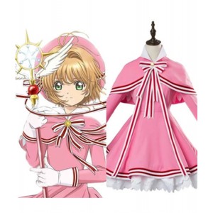 Cardcaptor Sakura : Kinomoto Sakura Rose Robe Costume Cosplay