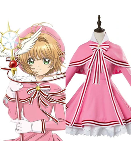 Cardcaptor Sakura : Kinomoto Sakura Rose Robe Costume Cosplay