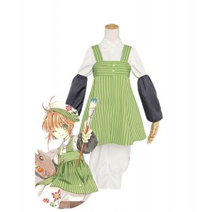 Cardcaptor Sakura : Vert Peintre Sakura Kinomoto Costumes Cosplay Vente Pas Cher