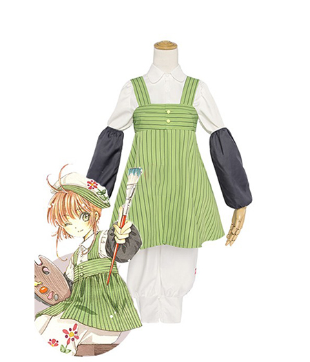 Cardcaptor Sakura : Vert Peintre Sakura Kinomoto Costumes Cosplay Vente Pas Cher