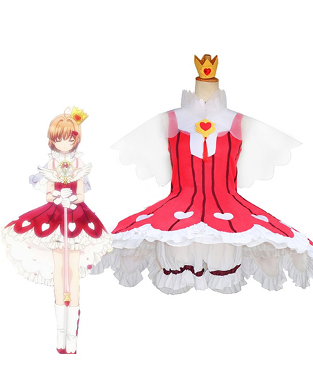 Cardcaptor Sakura : Rose Heart Fighting Sakura Kinomoto Costumes Cosplay Vente Pas Cher