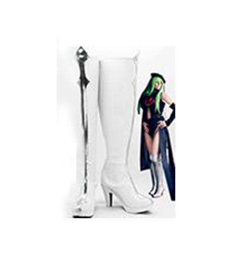 Code Geass : Blanc Long C.C Chaussures Cosplay Acheter