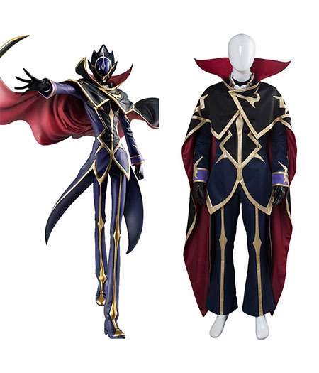 Code Geass : Noir Fukkatsu No Lelouch Zero Costume Cosplay Achat