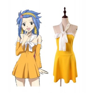 Fairy Tail : Jaune Robe Levy McGarden Costume Cosplay Acheter