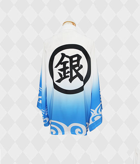 Gintama : Blanc Et Bleu Kimono Gintoki Sakata Costume Cosplay