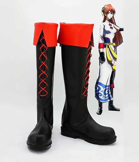 Gintama : Kagura Chaussures Faites La Main Cosplay