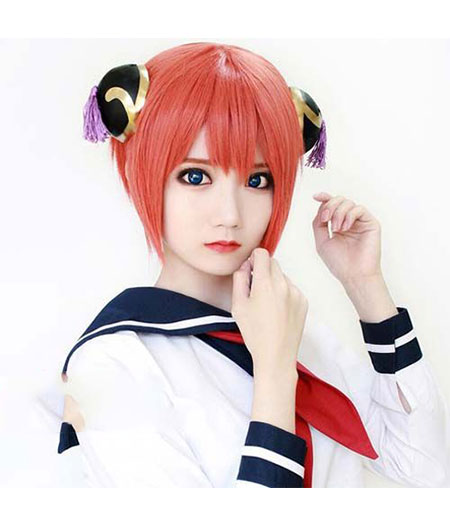 Gintama : Exquis Orange Wig Kagura Cosplay Acheter