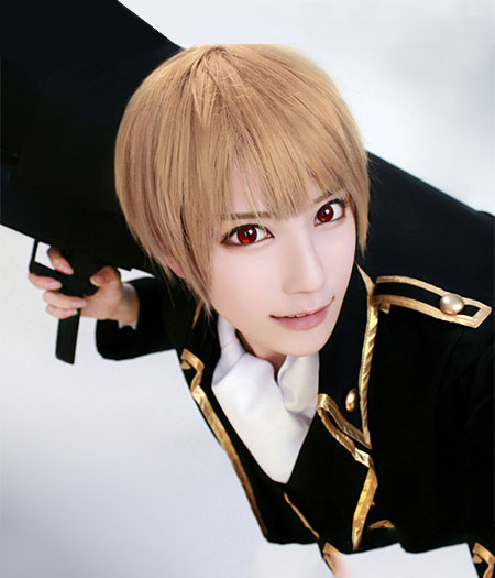 Gintama : Jaune Court Wig Okita Sougo Cosplay