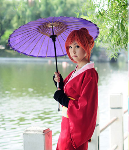 Gintama : Parapluie Pourpre Kagura Cosplay Acheter