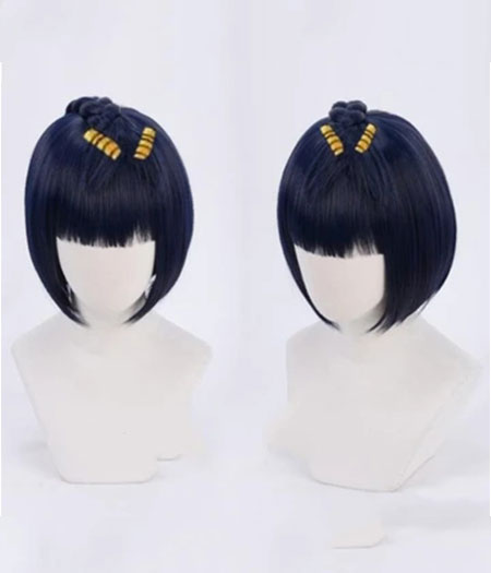 JoJo's Bizzare Adventure : Haute Qualité Bleu Foncé Buccellati Bruno Wig Cosplay