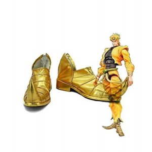 JoJo's Bizzare Adventure : Dio Brando D'or Court Chaussures Cosplay Acheter Pas Cher