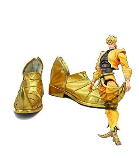 JoJo's Bizzare Adventure : Dio Brando D'or Court Chaussures Cosplay Acheter Pas Cher