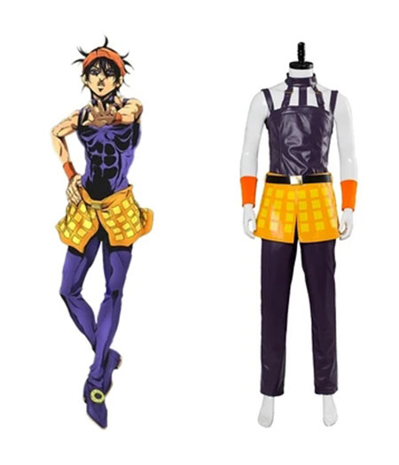 JoJo's Bizzare Adventure : Golden Wind Ghirga Narancia Costume Cosplay Vente Chaude