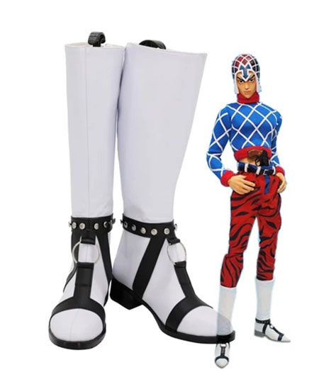 JoJo's Bizzare Adventure : Guido Mista Blanc Long Boots Cosplay Acheter