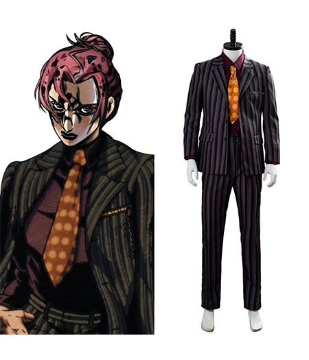 JoJo's Bizzare Adventure : Jjba Diavolo Rayures Costume Cosplay Vente Pas Cher