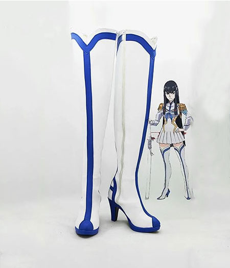 KILL la KILL : Blanc Long Boots Satsuki Kiryuin Cosplay Achat