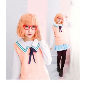 Kyoukai No Kanata : Uniforme Scolaire Gilet Kuriyama Mirai Costume Cosplay Acheter