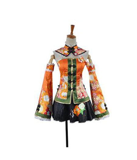 LoveLive! : Orange Cheongsam Manteau Honoka Kousaka Costume Cosplay