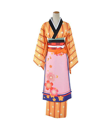 LoveLive! : Orange Strip Texture Honoka Kousaka Costume Cosplay Vente Pas Cher
