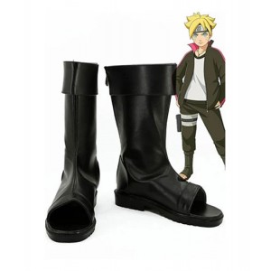 Naruto : Haute Qualité Boruto Noir Long Boots Cosplay