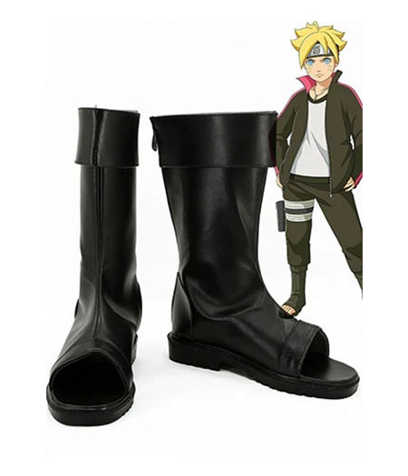 Naruto : Haute Qualité Boruto Noir Long Boots Cosplay