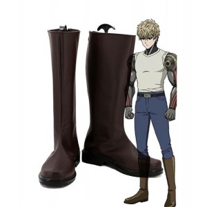 One Punch Man : Demon Cyborg Genos Brown Boots Cosplay Acheter