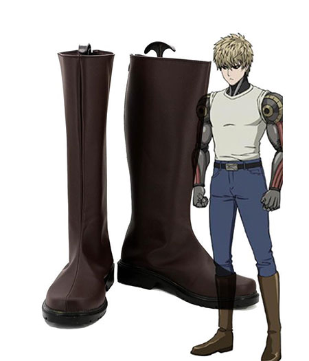 One Punch Man : Demon Cyborg Genos Brown Boots Cosplay Acheter