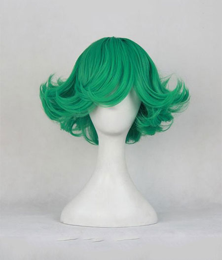 One Punch Man : Haute Qualité Vert Tornado Of Terror Tatsumaki Wig Cosplay Achat