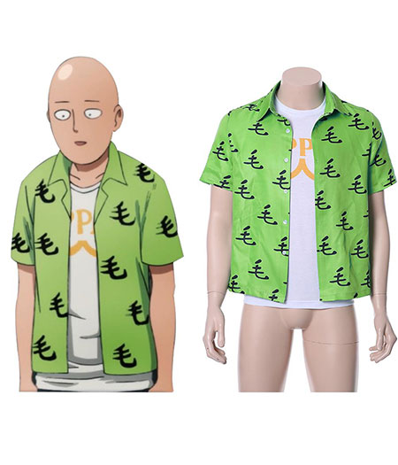 One Punch Man : France Saitama Chemise Oppai Tee-Shirt Costume Cosplay