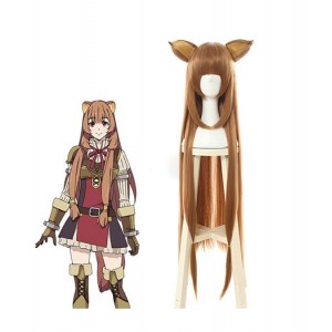 The Rising of the Shield Hero : Raphtalia Brown Long Wig Cosplay