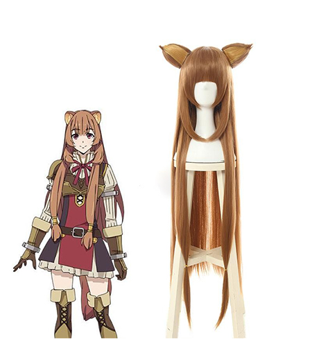 The Rising of the Shield Hero : Raphtalia Brown Long Wig Cosplay