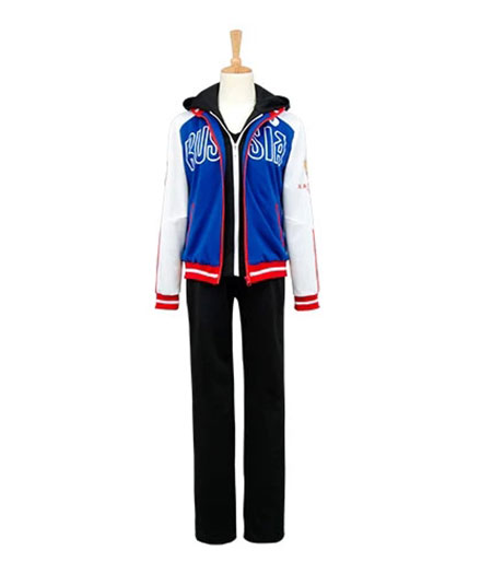 Yuri On Ice : Haute Qualité Bleu Uniforme Manteau Yuri Plisetsky Costume Cosplay Achat