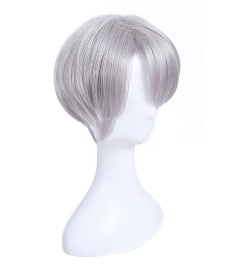 Yuri On Ice : Victor Nikiforov Gris Clair Meilleur Wig Cosplay Acheter Pas Cher