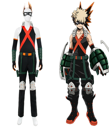 Boku no Hero Academia : Bakugou Katsuki Cosplay Costume de Combat