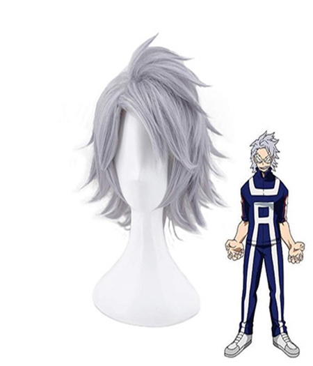 Boku no Hero Academia : Grise Perruque Tetsutetsu Tetsutetsu Cosplay Vente Pas Cher