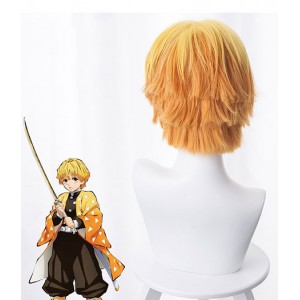 Demon Slayer : Kimetsu no Yaiba Agatsuma Zenitsu Jaune Wig Cosplay